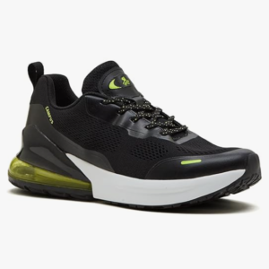 black and light green sports shoes for men